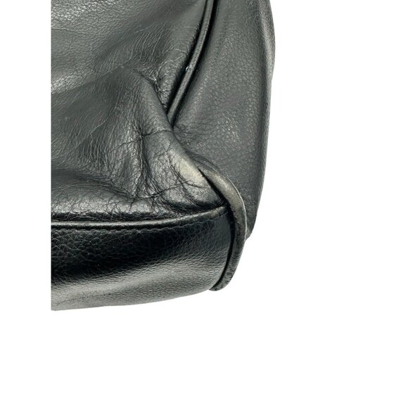 Perry Ellis Portfolio Black Genuine Leather Briefcase Black Many Pockets‎ FLAW - Picture 9 of 14